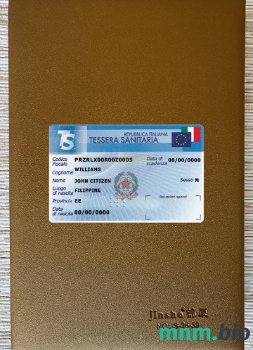Włochy karta Tessera Sanitaria (ubezpieczenie zdrowotne) – wygląd fotograficzny front.jpg